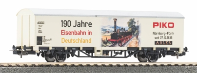 Piko 95745 - H0 - Gedeckter Güterwagen 190 Jahre Eisenbahn in Deutschland